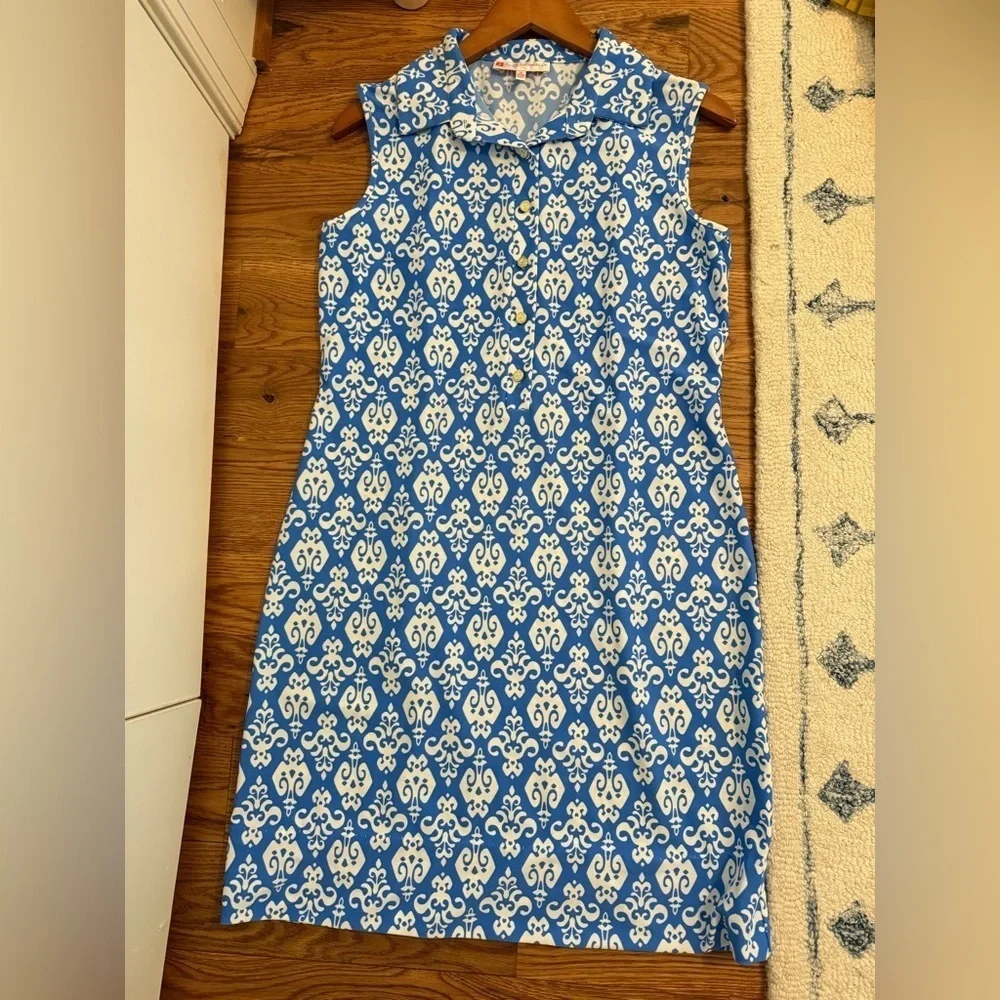 Jude Connally Jude Cloth Dress - Fleur De Lis Print size Medium, Hemmed